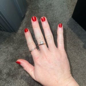 Vintage Lindenwold 14KT HGE Gold Plated Large Faux Diamond Solitaire Ring